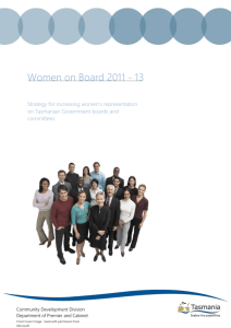 Women on Board 2011 - 13 - Department of Premier and Cabinet