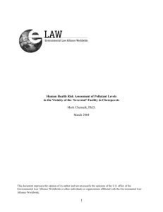 FadeyevaHealthAssessment - Environmental Law Alliance