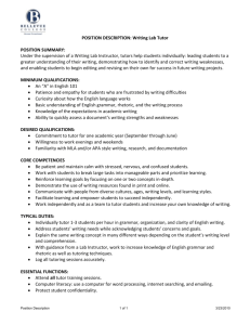 Bellevue College Faculty Position Description