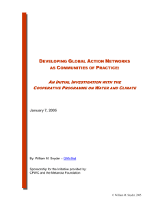 Developing Global Action Networks as