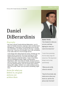 Daniel DiBerardinis - STHM Senior Seminar