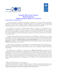 Capacity 2015 in Latin America - UNDP in Latin America and the