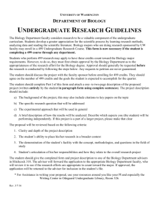 Undergraduate Research Guidelines