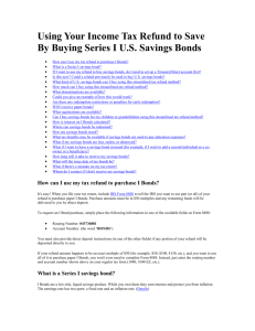 Using Your Income Tax Refund to Save By Buying Series IU