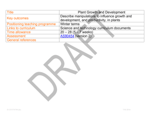 Plant Growth and Development Scheme