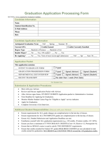 Graduation Application Processing Form