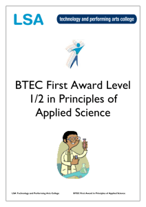Pupil Booklet Principles of Applied Science