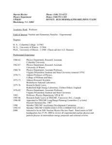 vitae - Virginia Tech Department of Physics