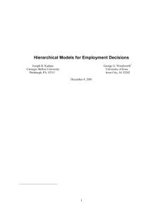 Hierarchical Models for Employment Decisions