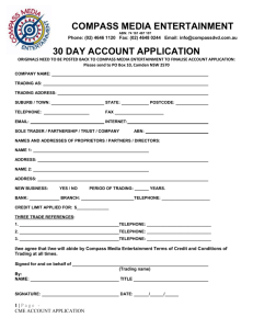 30 Day Account Application