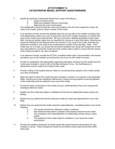 catastrophe model support document