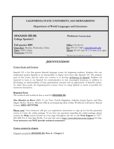 Span 101 - California State University, San Bernardino