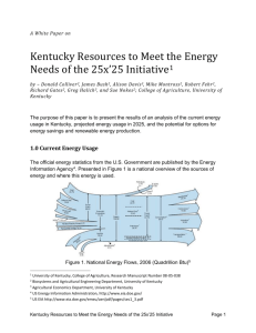 2.0 Projected Energy Usage in 2025