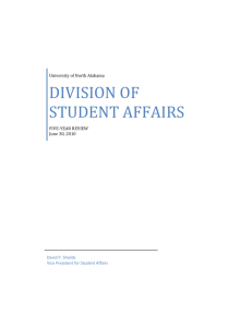 division of student affairs - University of North Alabama