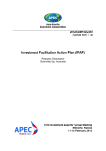 Investment Facilitation Action Plan (IFAP)