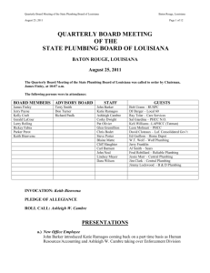 MOTIONS - State Plumbing Board of Louisiana