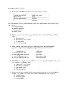 Fiscal Policy Practice Test Questions