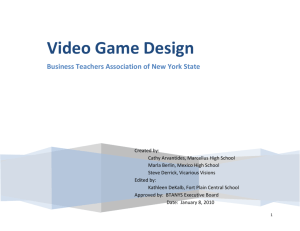 Video Game Design - Business Teachers Association of New