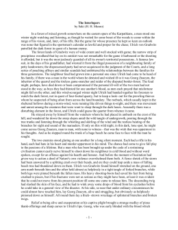 Interloper Example The Interlopers By Saki – The Interlopers Summary & Analysis – BDIV