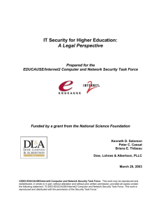 IT Security for Higher Education