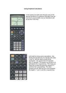 Using Graphical Calculators