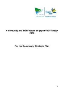 Community Engagement Strategy (CES) for Community Strategic Plan