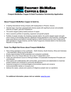 Freeport-McMoRan Copper & Gold Foundation Scholarship