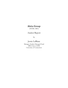 Altria Group Inc. - School of Business