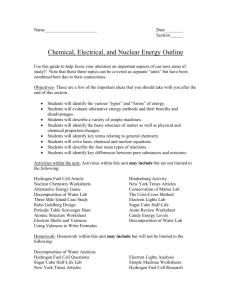 Chemical, Electrical, and Nuclear Energy Outline