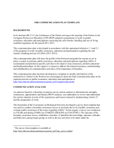 Communication plan template EN - Biosafety Clearing