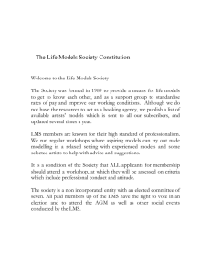 The Life Models Society Constitution