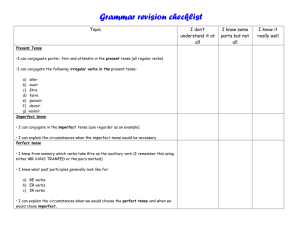 Grammar Checklist - Trinity School Nottingham