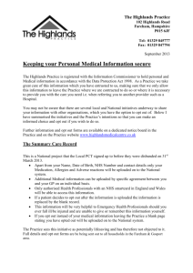 Patient Information Letter - Sept 2013