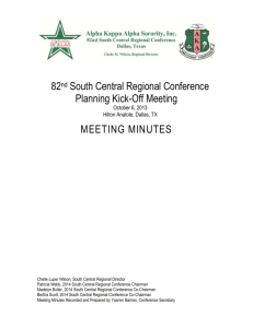 Meeting Minutes - Alpha Kappa Alpha South Central Region