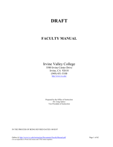 faculty manual 2007-08 - Irvine Valley College