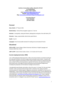 CV of Giles Emerson - Words Professional Writing Services