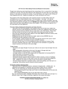Handout on Essay Writing and Documentation