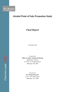 Alcohol Point of Sale Promotion Study