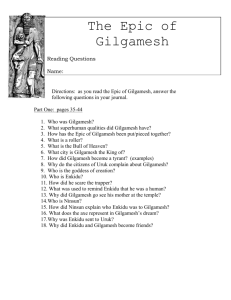 Gilgamesh Reading Questions