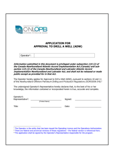 ADW Template - The Canada-Newfoundland and Labrador Offshore