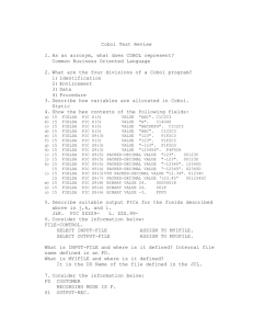 Cobol Test Review