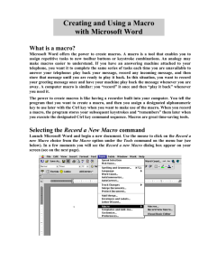 Word Macros Guides