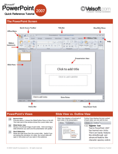 Microsoft Office PowerPoint 2007 Foundation