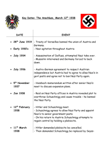 Key Dates: The Anschluss, March 12th 1938