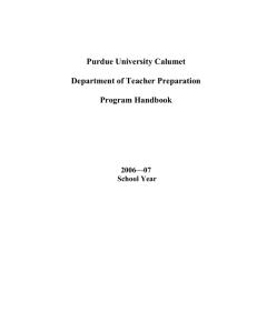 Program Handbook - Purdue University Calumet