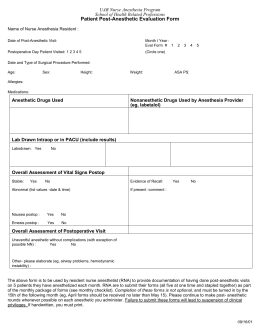 Anethesia Consent Form