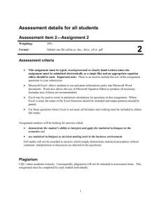 Assessment details for all students