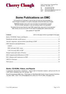 List of EMC publications and other resources