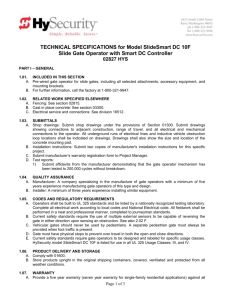 Specifications: SlideSmart DC 10F TECHNICAL SPECIFICATIONS