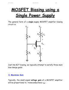 MOSFET Biasing using..